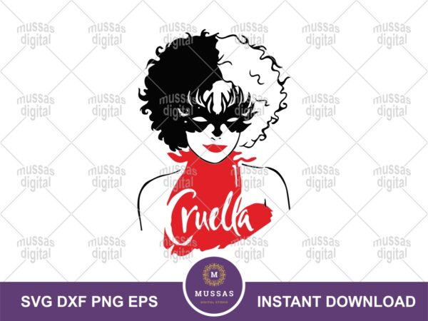 Cruella-SVG-design-for-Cricut-Cruella-Vector-Emma-Stones