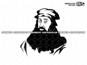 Leonardo-da-Vinci-SVG-Silhouette-Da-Vinci-Vector-Art