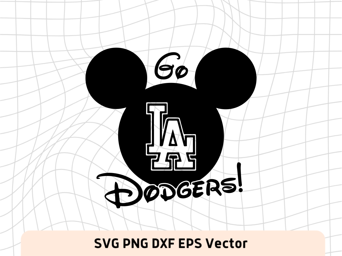 Los Angeles Dodgers Disney Mickey Mouse Team SVG, MLB SVG