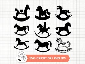 Rocking-Horse-SVG-Toy-Horse-Silhouette-Clipart