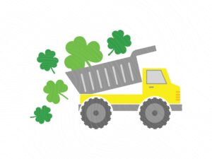 Truck-loading-leaf-St-Patrick-Day-Clip-Art-SVG