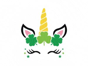 Unicorn-head-with-Clover-Shamrock-Clover-SVG-St-Patrick-Day