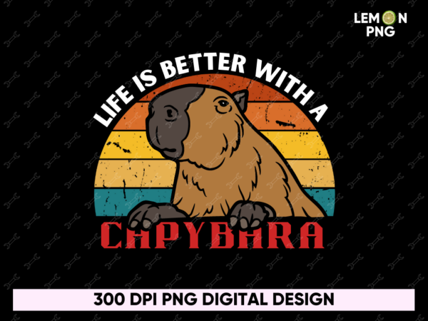 Capybara png, life is better with a capybara