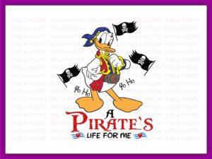 A Pirate's Life For Me Donald Duck SVG