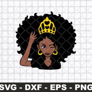 Afro Queen Svg