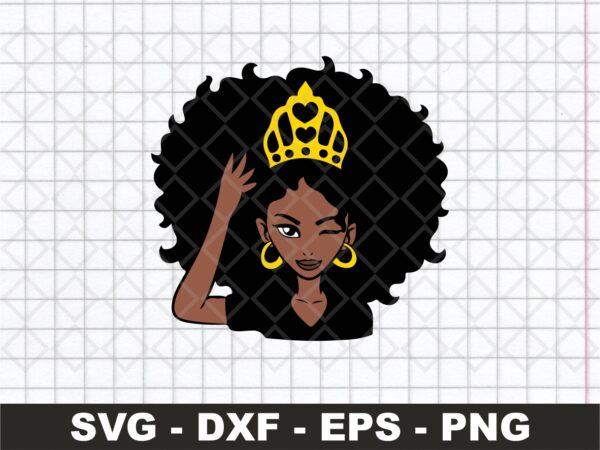 Afro Queen Svg