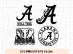 Alabama Football Clipart SVG, Cricut Image Alabama Crimson tide