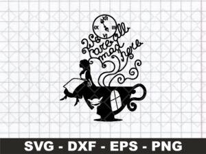 Alice in Wonderland Silhouette SVG, Alice SVG Cut Files