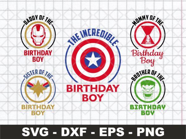 Captain America Birthday Boy SVG
