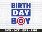 Captain America Birthday Boy SVG PNG