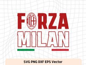 Forza Milan SVG, Ac Milan Shirt Design Download