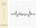 Heartbeat Line Nurse Cut Files SVG