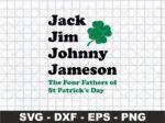 Jack Jim Johnny Jameson SVG, The Four Fathers of St Patrick's Day SVG
