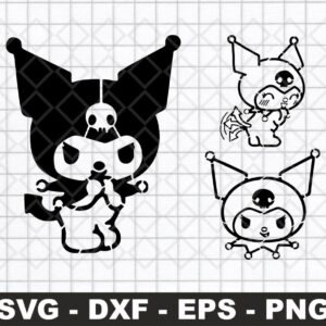 Kuromi SVG, Kuromi and Melody Cut Files