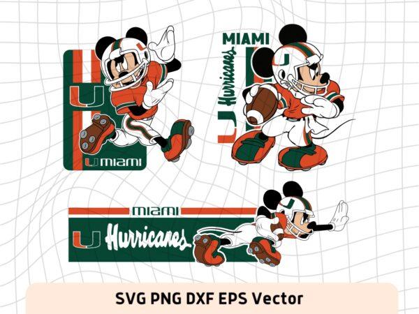 Miami Hurricanes SVG, Miami Hurricanes Inspired Disney Mickey Mouse