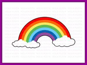 Rainbow Clouds SVG, Coco Melon Rainbow PNG