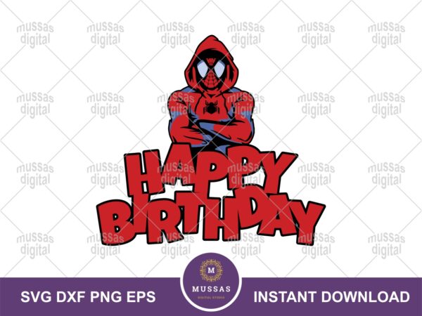Spiderman Birthday SVG file