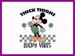 Thick Thighs Lucky Vibes Svg St Patricks day