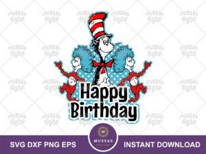 dr seuss birthday cake topper printable download