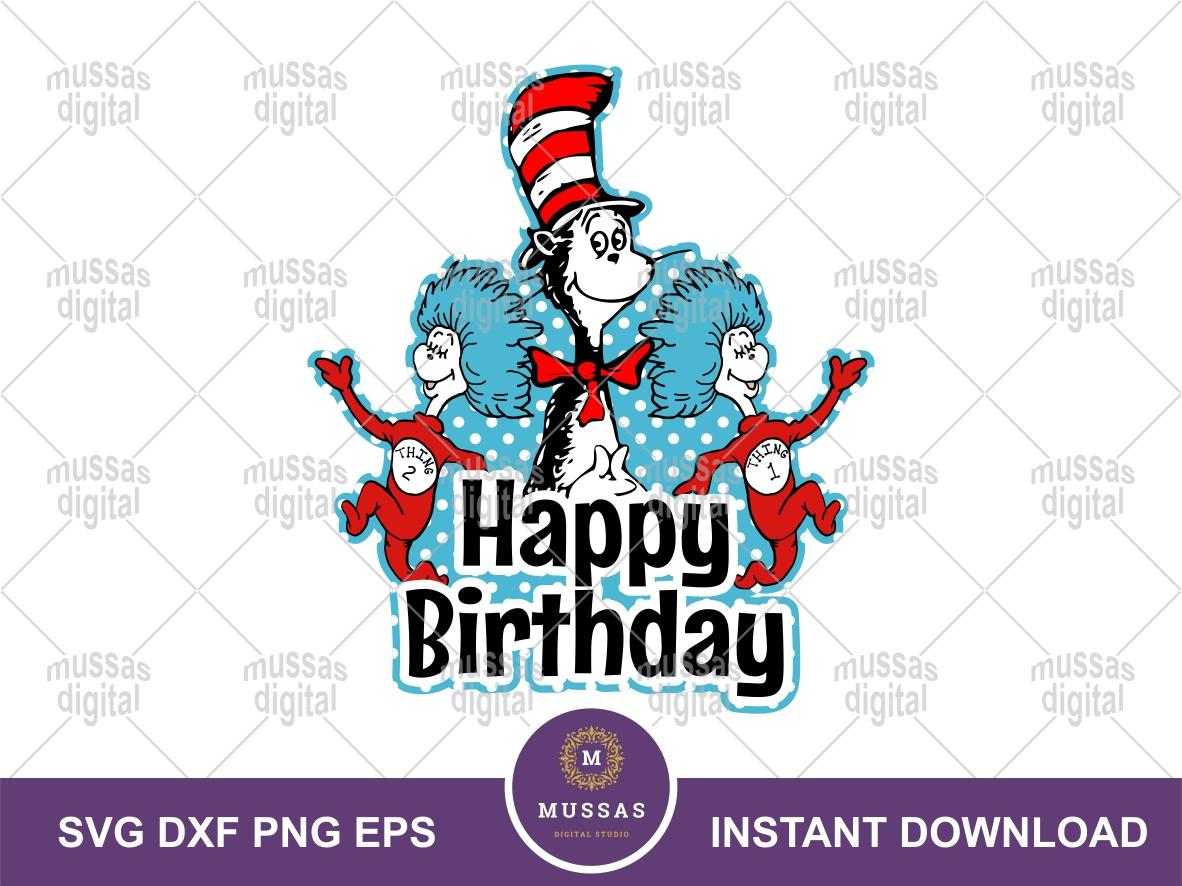 Dr Seuss Birthday Cake Topper Printable Download | Vectorency