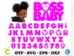 African Boss Girl Font svg 1