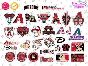 Arizona Diamondbacks Logo Clip Art, Arizona Diamondbacks SVG, Bundle, MLB, Cricut