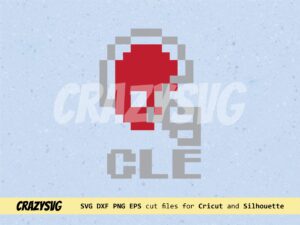 Cleveland Browns Classic Tecmo Bowl Pixel Version in SVG, DXF, PNG and EPS Vector