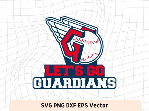 Cleveland Guardians PNG, Let's Go Guardians SVG, DXF, MLB Vector