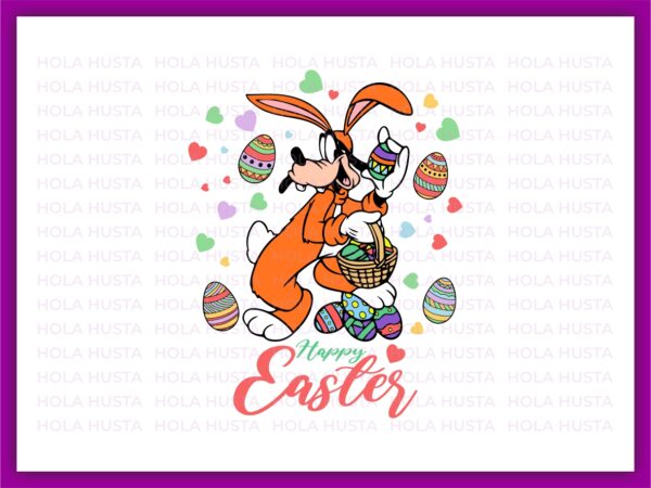 Cricut, Celebrate Easter with Goofy, Disney Bunny, and Happy Easter Egg SVG