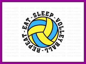 Eat Sleep Volley Ball Repeat svg