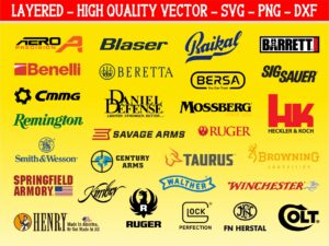 Firearms Brands SVG, Logo Vector EPS, DXF and PNG
