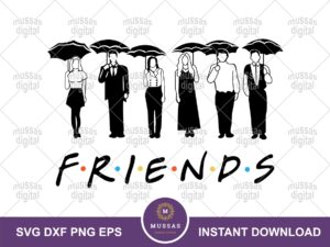Friends Series Comedy svg silhouette vector, friends high quality vector