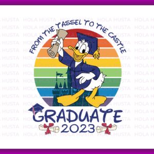 Graduate Tassel To Castle Donald Duck svg png