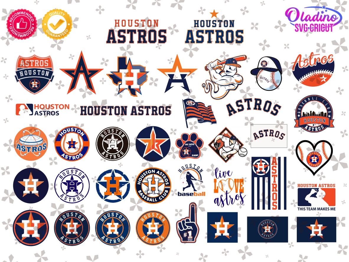 1a 19 Houston Astros Bundle, Houston Astros Clipart, Silhouette
