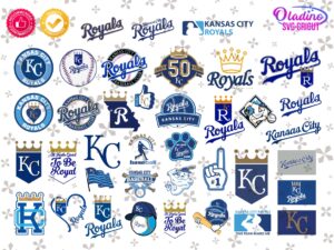 Kansas City Royals SVG Design Bundle, KC Royals Logo Vector PNG, MLB Cut Files