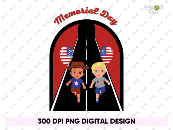 Memorial Day Shirts For Kids PNG Design