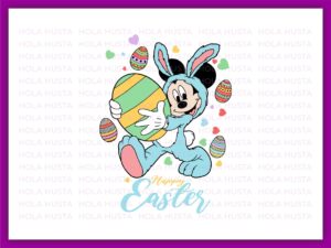 Mickey Mouse Easter Happy Easter Egg Mouse Bunny Ear SVG