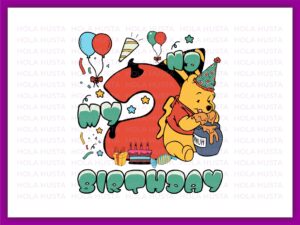 My 2nd Birthday Winnie The Pooh It's My Birthday Design Instant Download