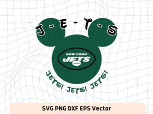 New York Jets Disney World Inspired Design SVG Vector Image