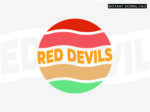 Red Devils Retro SVG Design Manchester United PNG Vector