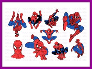 Spider Man SVG Cut Files Bundle, Spiderman Layered Cricut, Spiderman PNG
