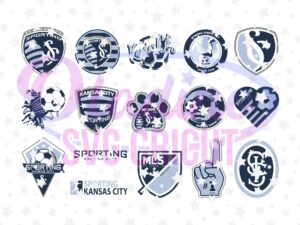 Sporting Kansas City SVG Cut, MLS PNG Design, Football Clipart MLS Vector