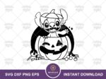 Stitch Halloween SVG Pumpkin Silhouette Outline PNG
