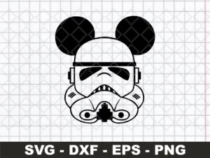 Stormtrooper Mickey Image Design, SVG, PNG, EPS and DXF