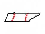 Tenessee Outline Baseball Clip Art SVG