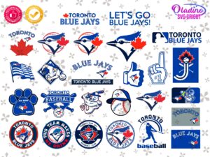 Toronto Blue Jays Clip Art Image, Toronto Blue Jays SVG Bundle, MLB PNG DXF Vector