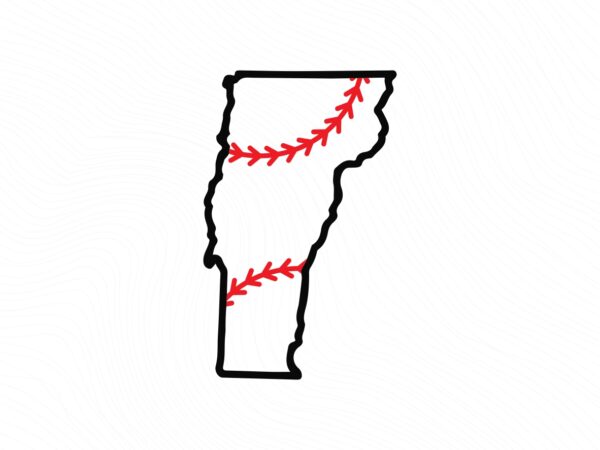 Vermont Outline Baseball SVG