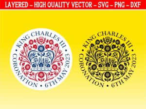 king charles coronation date svg, emblems SVG