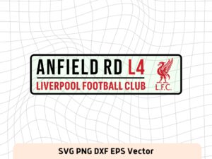 liverpool football svg, anfield rd design png vector