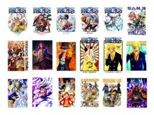 40+ Anime One Piece T-Shirt Design PNG DTF or DTG, Bootleg Ready to Print Bundle 2
